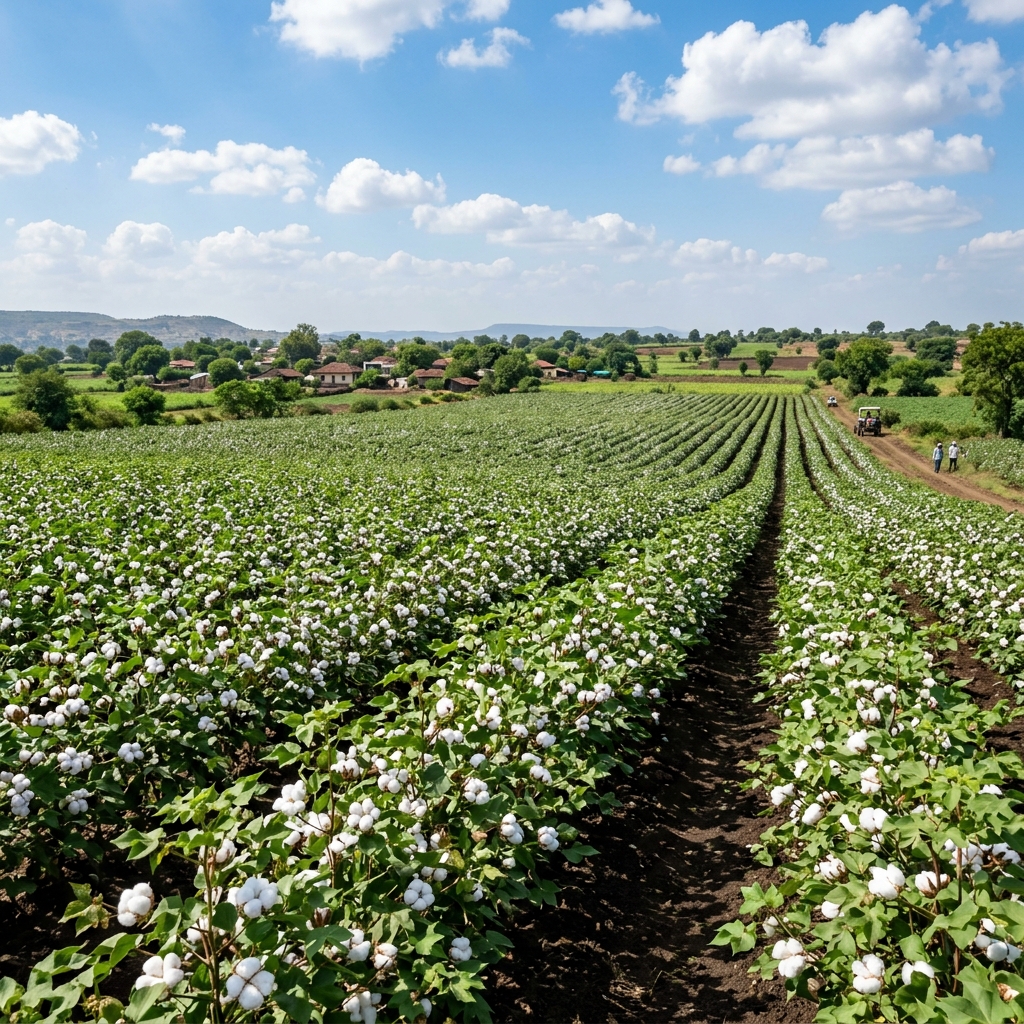 Cotton field ready for harvest